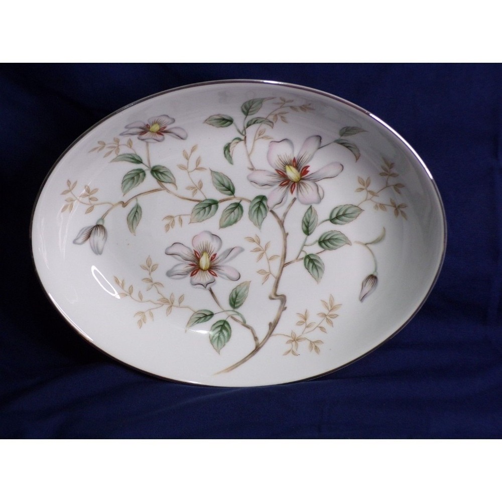 Harmony House Fine China "Cretonne" Pattern Delecate Flower Oval Serving Bowl